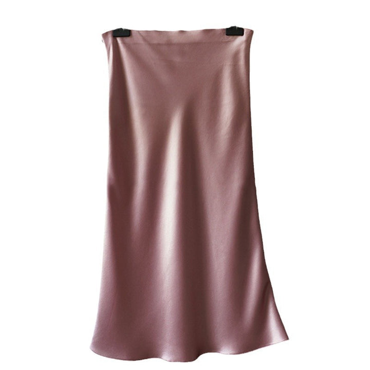 Damen Eleganter Satin-Midirock Echoarchiv