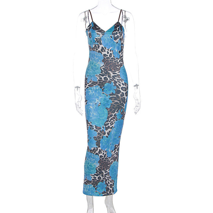 Damen Langes Kleid mit trendigem Blumen- und Animal-Print Echo Archiv