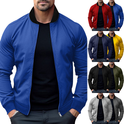 Herren elegante Bomberjacke mit hoch schließendem Kragen Echoarchiv