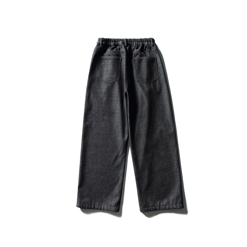 Damen Hochtaillierte weite Bundfaltenhose mit geradem Bein und Eingrifftaschen Echoarchiv
