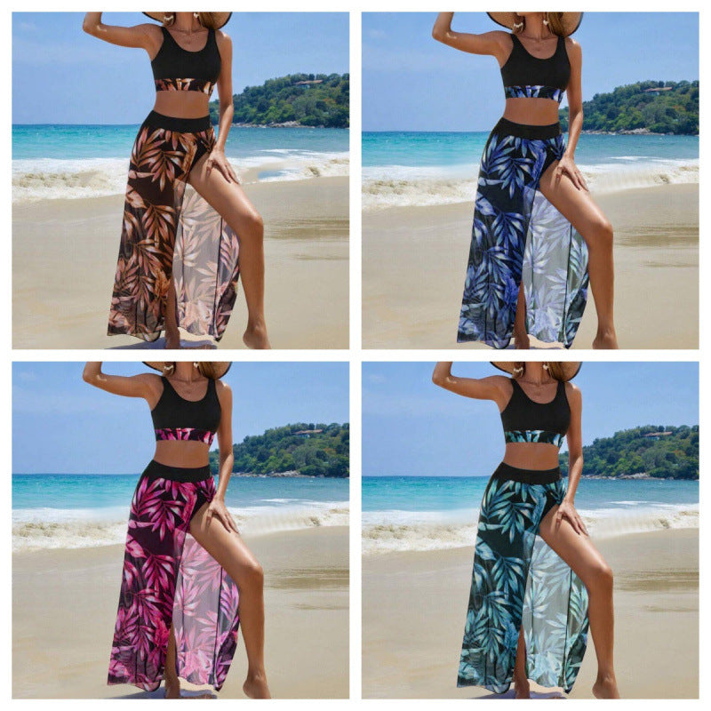 Damen Strandkleid mit modischem Hochschnitt und funktionalem Wickel-Design Echo Archiv