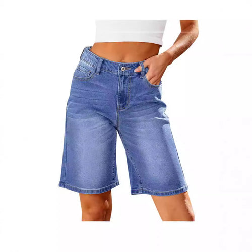 Damen Denim-Shorts mit lässigem Schnitt und lässigen Details Echo Archiv
