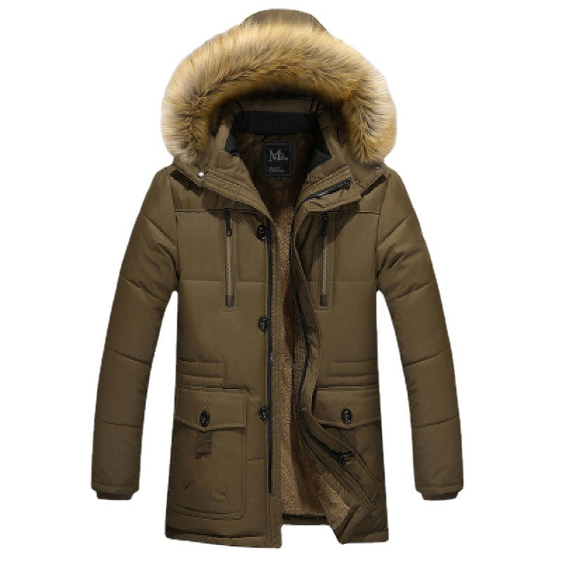 Herren Parka mit Teddyfutter, Kunstfellkapuze und Multifunktionstaschen Echo Archiv