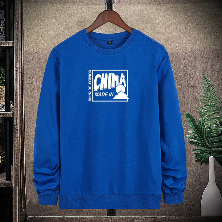 Herren Sweatshirt mit Rundhals und auffälligem Statement-Frontprint Echo Archiv