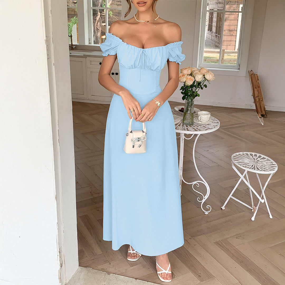 Damen Maxi-Kleid mit charmanten Rüschendetails und schmeichelndem Schnitt Echo Archiv