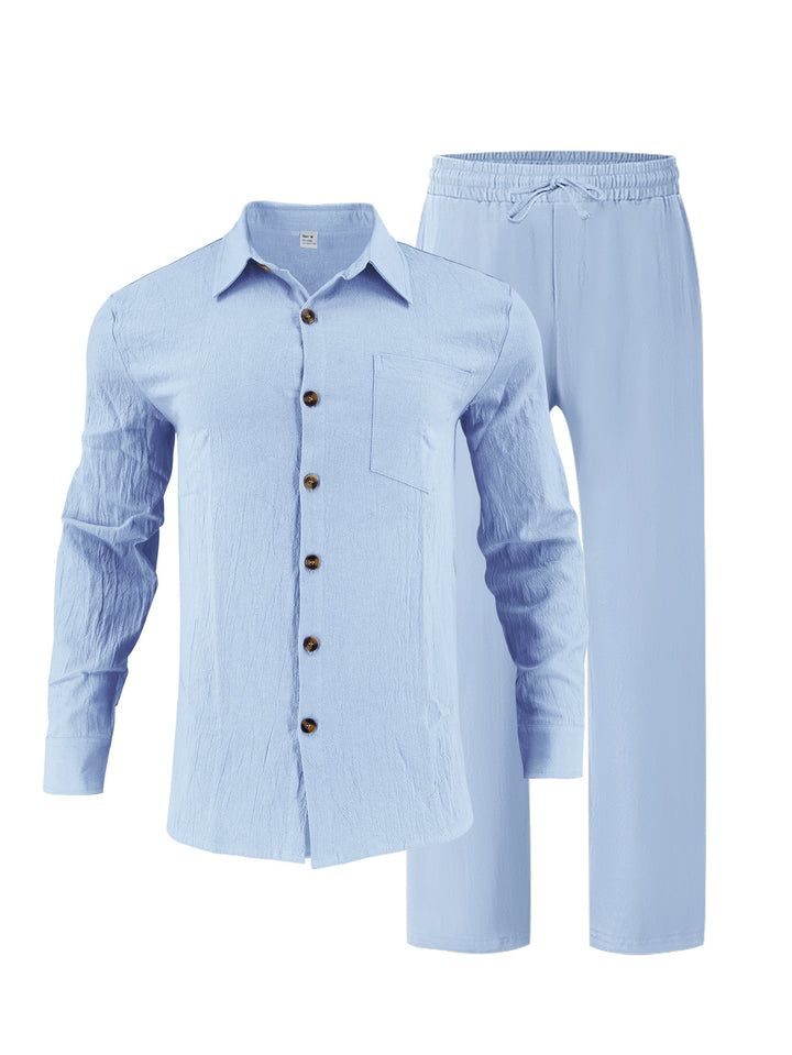 Herren elegante Hemd und Freizeithose Set Echoarchiv