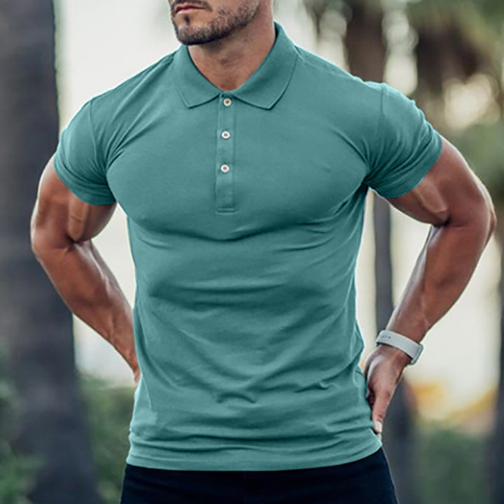 Herren Polo-Shirt mit körperbetontem Schnitt und hochwertiger Pique-Textur Echoarchiv