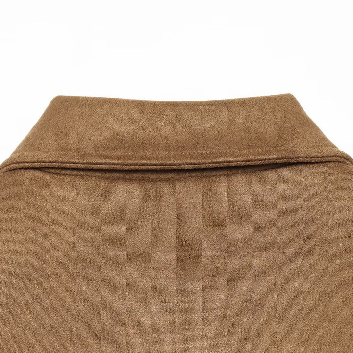 Damen Boxy‑Jacke in Veloursoptik mit aufgesetzten Taschen Echo Archiv