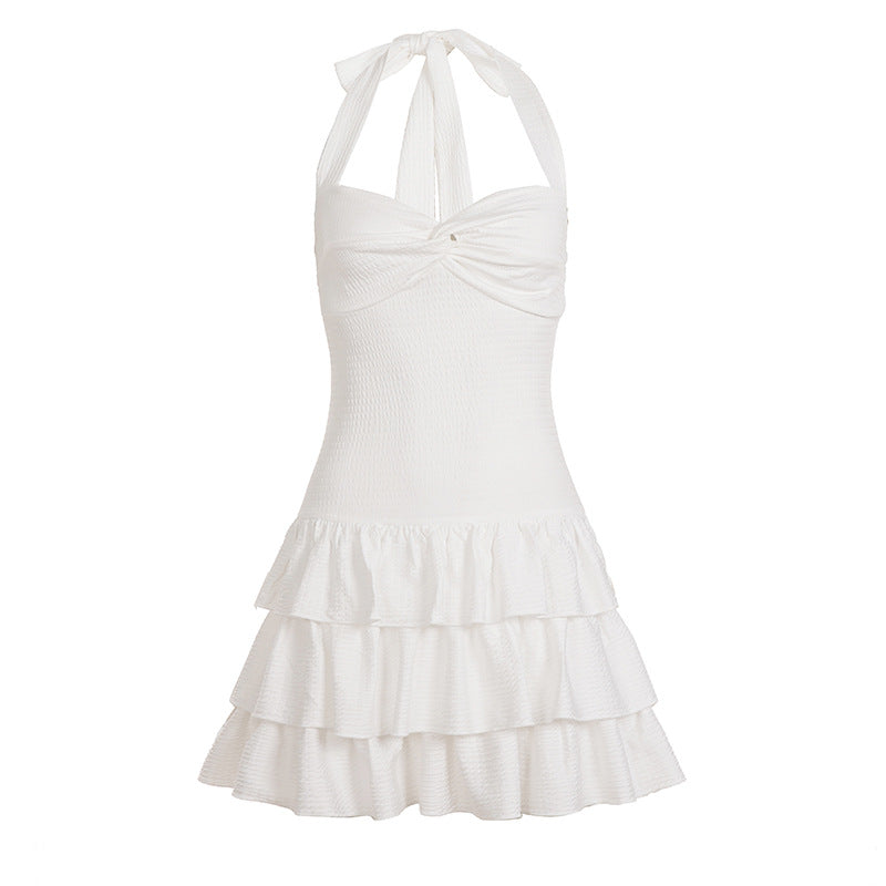 Damen Sommerliches Tüllkleid mit verstellbaren Spaghettiträgern und Rüschendetails Echo Archiv