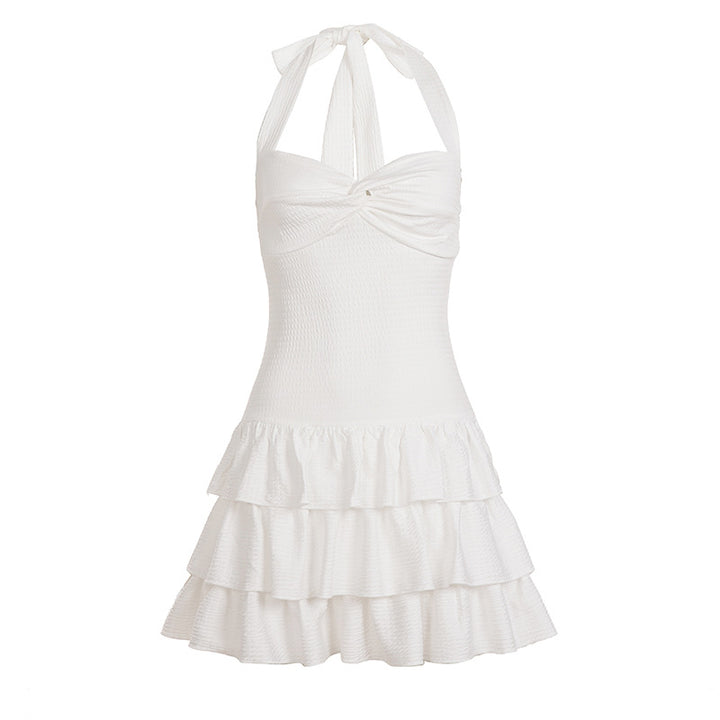 Damen Sommerliches Tüllkleid mit verstellbaren Spaghettiträgern und Rüschendetails Echo Archiv