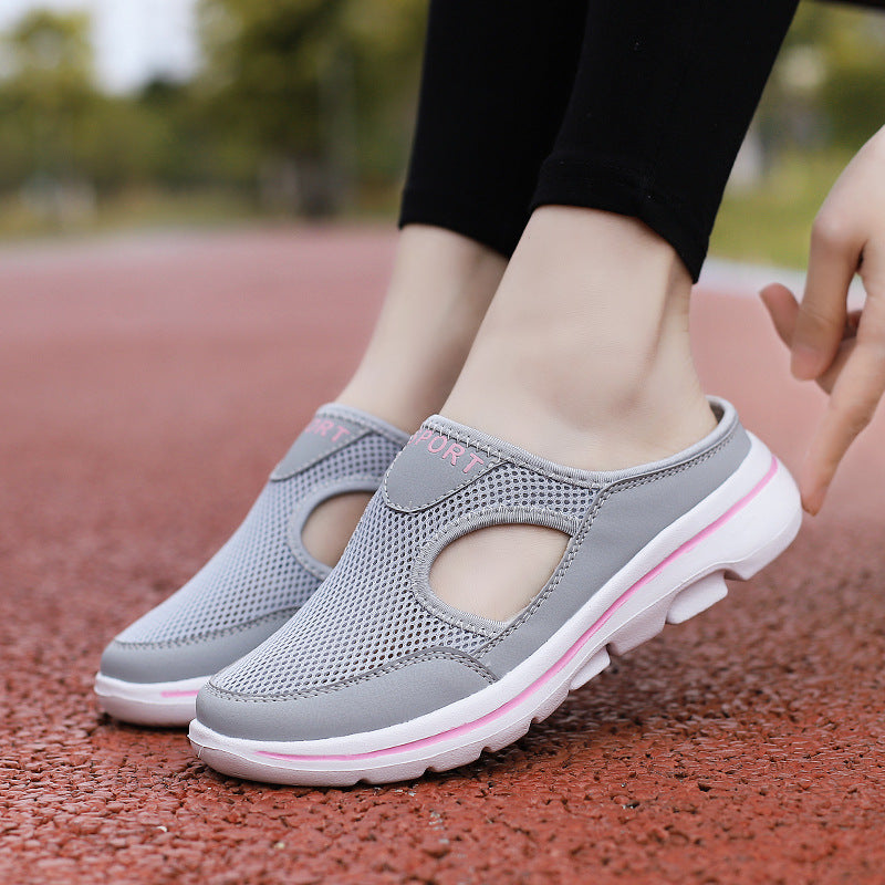 Damen nan atmungsaktive Netzgewebe-Slipper mit ergonomischem Komfortfußbett Echo Archiv