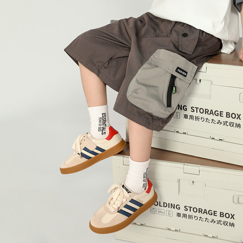 Unisex lässige Capri-Shorts mit funktionalen Taschen Echo Archiv