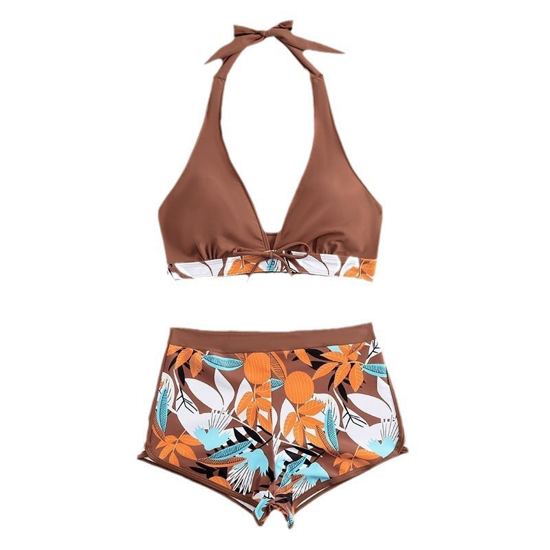 Damen Bikini-Set mit floralem Muster und herausnehmbarem Push-Up-BH Echo Archiv