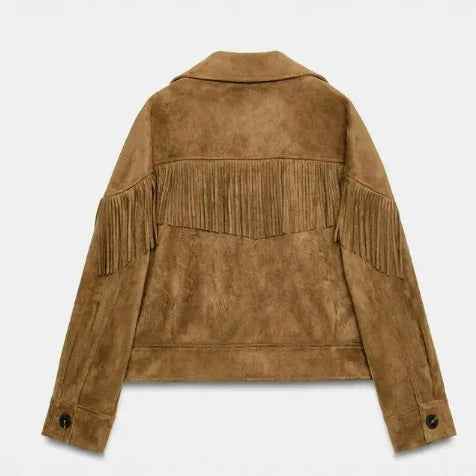 Damen Kurz geschnittene Wollmix-Jacke mit Stehkragen, Reißverschluss und Ballonärmeln Echo Archiv