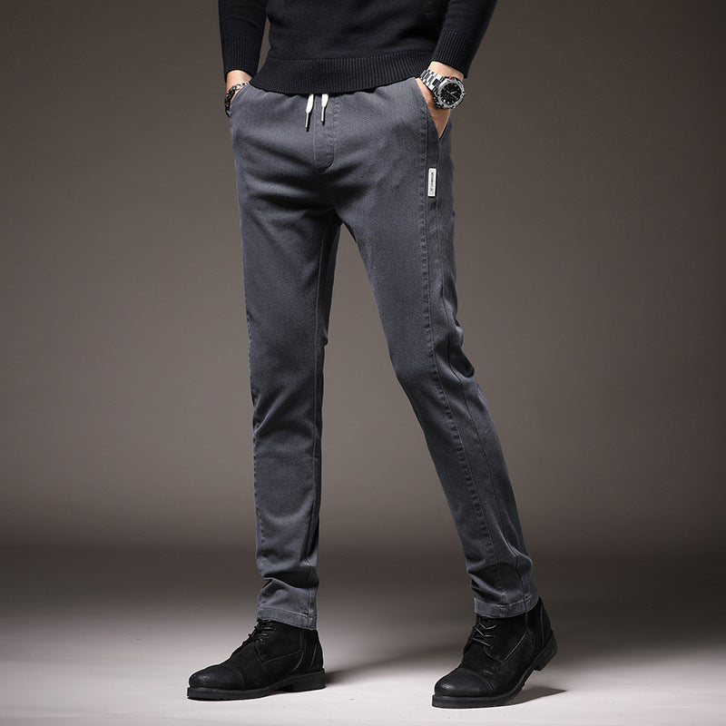 Herren bequeme Chino-Hosen mit elastischem Bund Echoarchiv