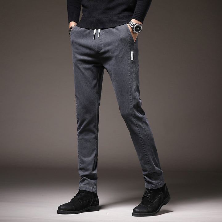 Herren bequeme Chino-Hosen mit elastischem Bund Echoarchiv