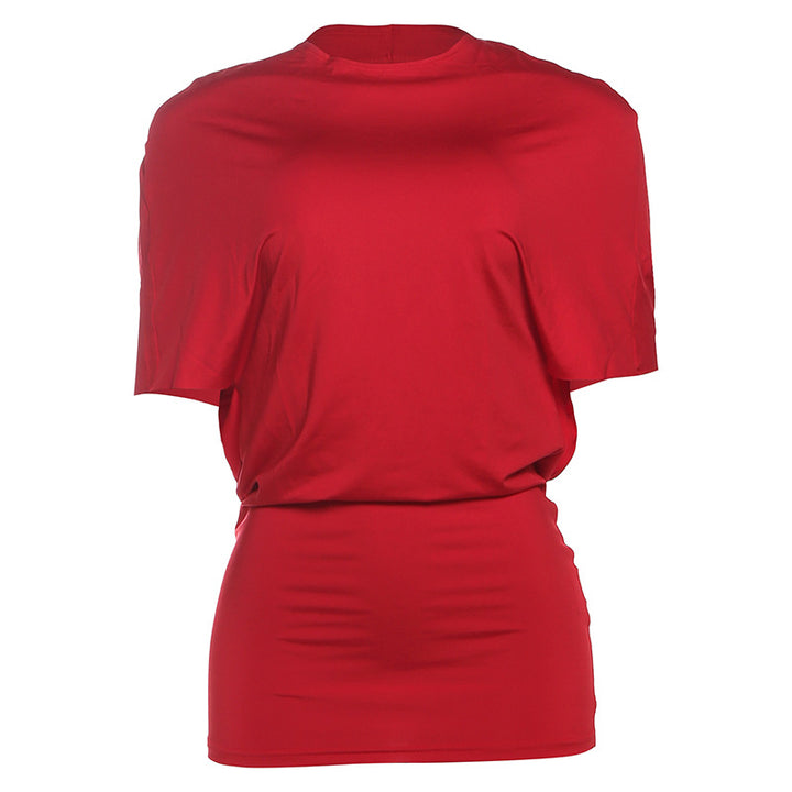 Damen figurbetontes Kurzarmshirt mit raffiniertem Schnitt und elastischem Material Echo Archiv