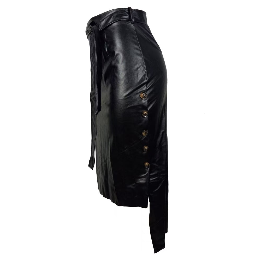 Damen Eleganter Kunstleder Bleistiftrock Echo Archiv