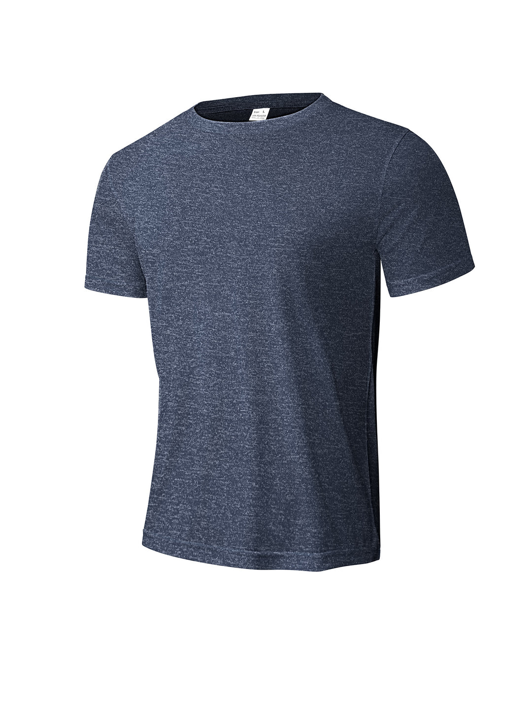 Herren nan meliertes Funktions-T-Shirt mit Rundhalsausschnitt, leichter Baumwollmischung und atmungsaktiver Struktur Echo Archiv