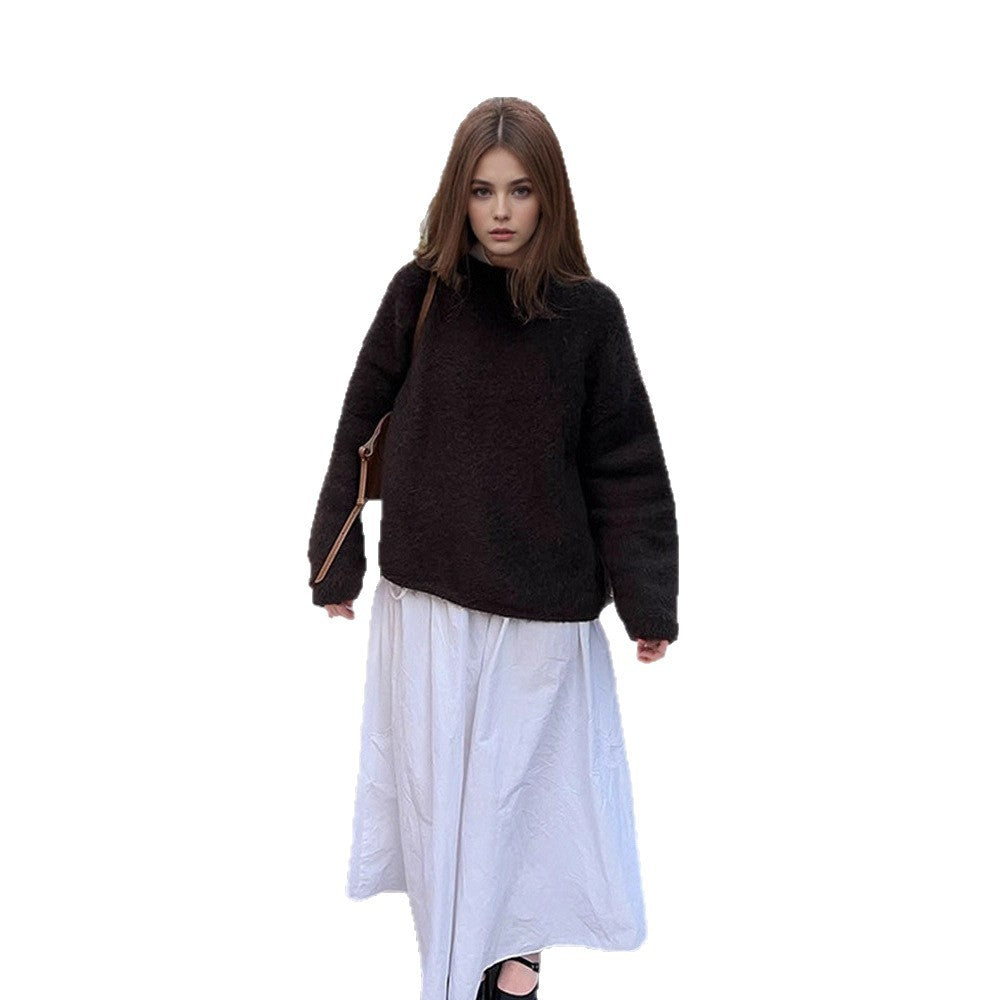 Damen Denim-Midirock mit hoher Taille, Frontschlitz und geradem Schnitt Echoarchiv