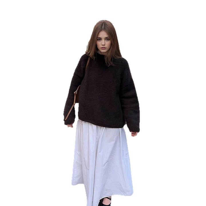 Damen Denim-Midirock mit hoher Taille, Frontschlitz und geradem Schnitt Echoarchiv