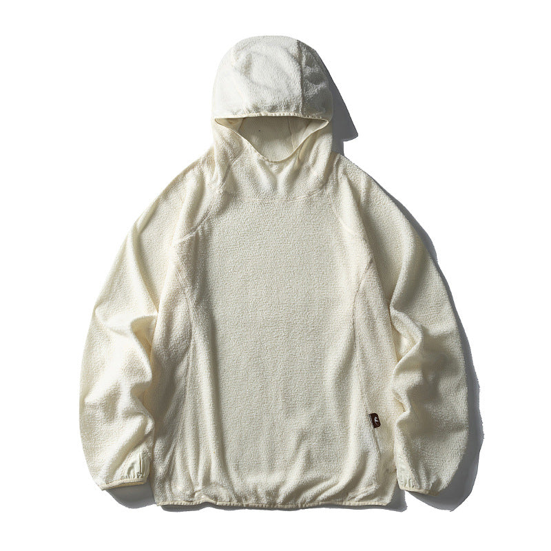 Unisex Fleece-Hoodie im Oversize mit Teddyfleece, hochschließendem Kragen und elastischem Saum Echoarchiv