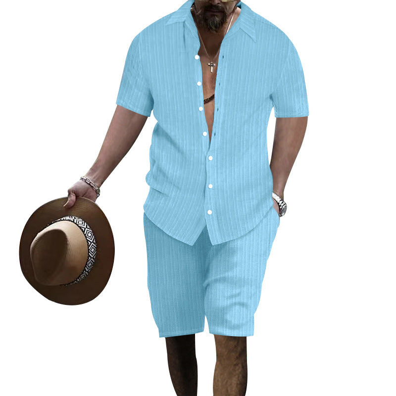 Herren Freizeitanzug im modernen Streifenlook Echoarchiv