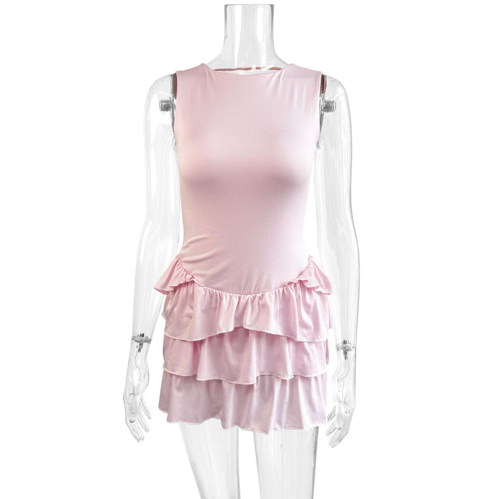 Damen Sommerliches Rüschenkleid mit figurbetontem Oberteil und schwingendem Saum Echo Archiv