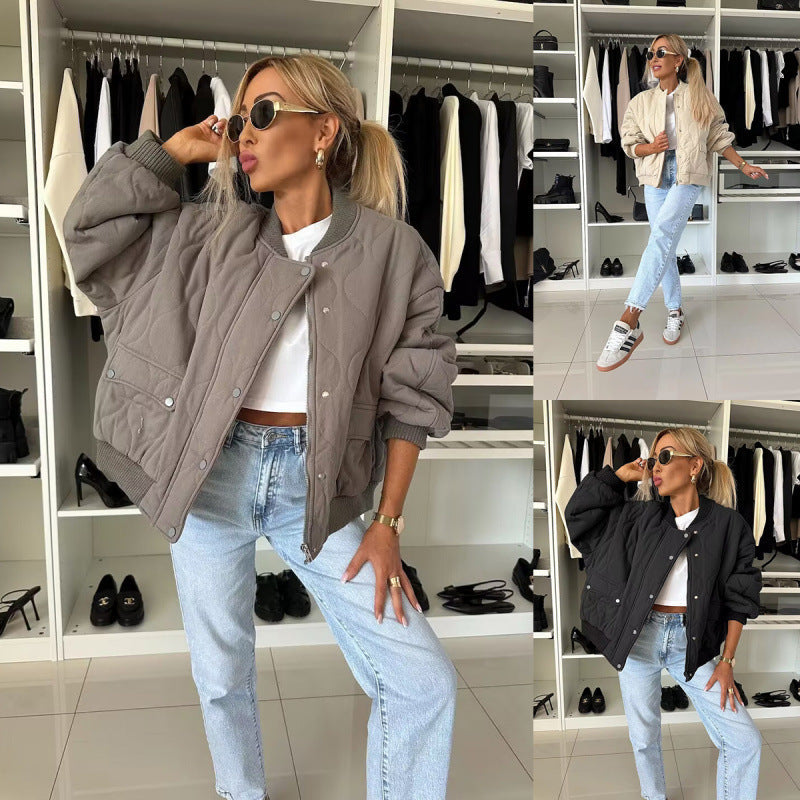 Damen gesteppte oversized Bomberjacke Echoarchiv