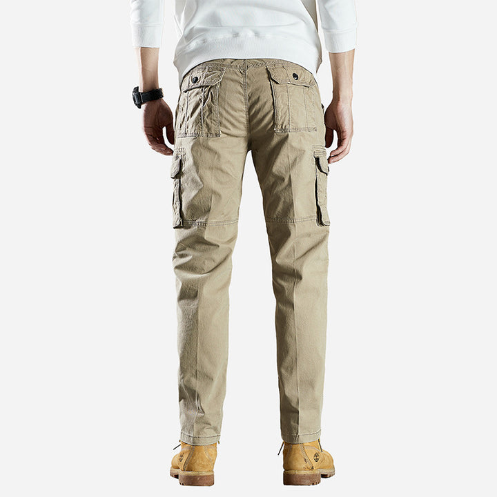 Herren Multifunktionale Canvas‑Cargo‑Hose mit Kniefalten und Mehrfach‑Taschen Echo Archiv