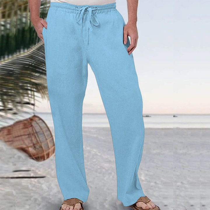 Herren nan weiche Loungehose aus Baumwolljersey mit elastischem Tunnelzugbund und seitlichen Eingrifftaschen Echo Archiv