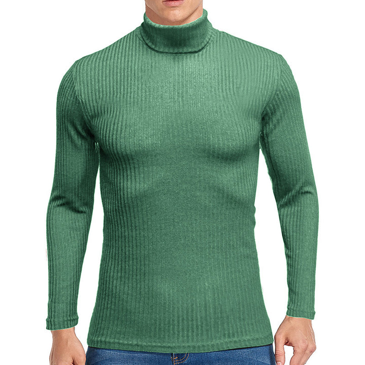 Herren Langarmrollkragenpullover aus hochwertigem Rippenstrick Echoarchiv