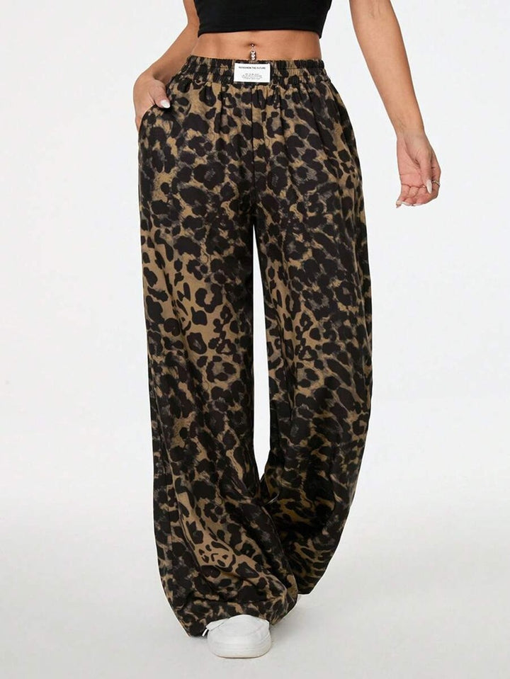 Damen Palazzo-Hose mit schickem Leopardenmuster Echo Archiv