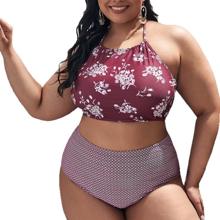 Damen Hochgeschnittener Bikini mit modischem Cropped-Oberteil Echo Archiv