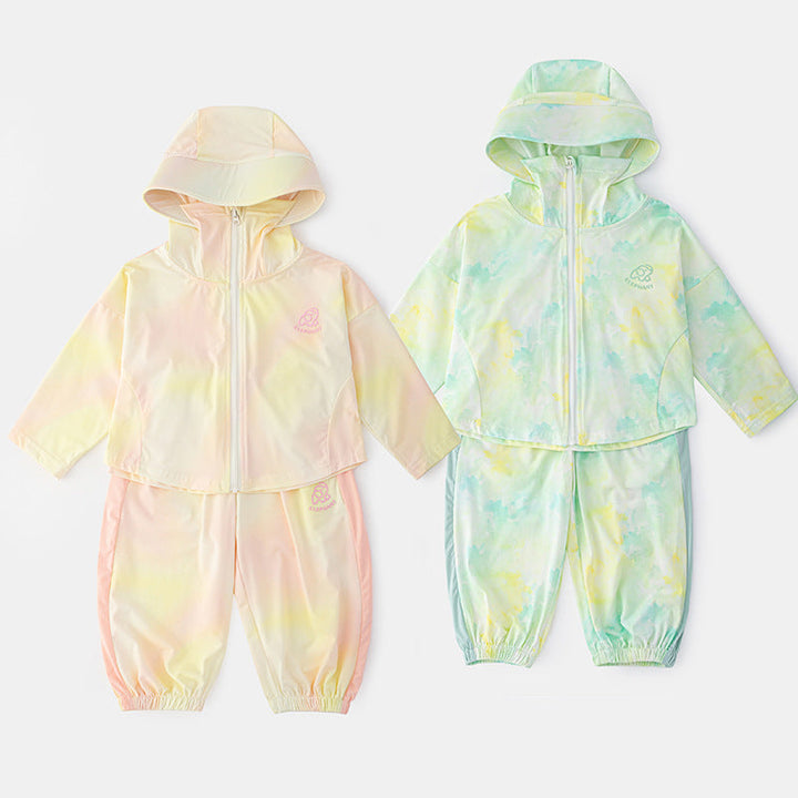 Unisex nan leichte atmungsaktive Kinder Sonnenjacke mit Kapuze und UV Schutz  Echo Archiv