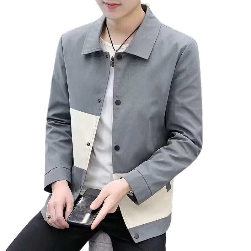 Herren modische Übergangsjacke mit kreativen Farbblock-Design Echoarchiv