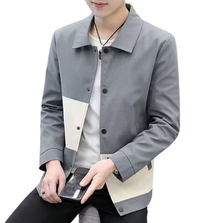Herren modische Übergangsjacke mit kreativen Farbblock-Design Echoarchiv