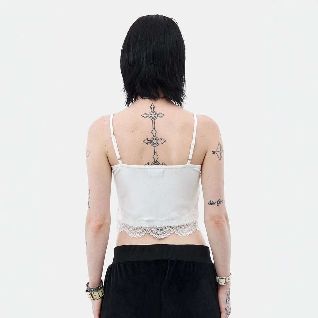 Damen Spitzencamisole mit floralem Druck Echo Archiv