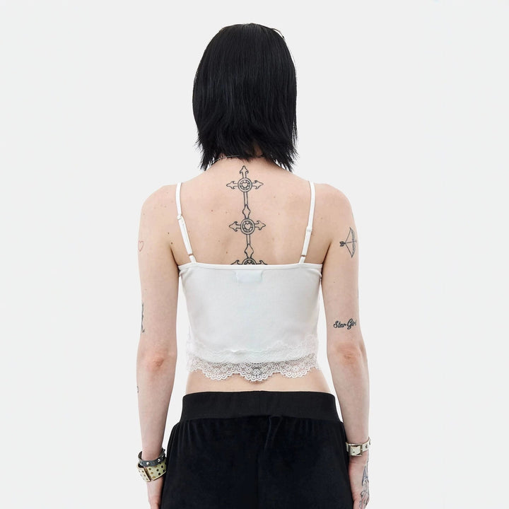 Damen Spitzencamisole mit floralem Druck Echo Archiv