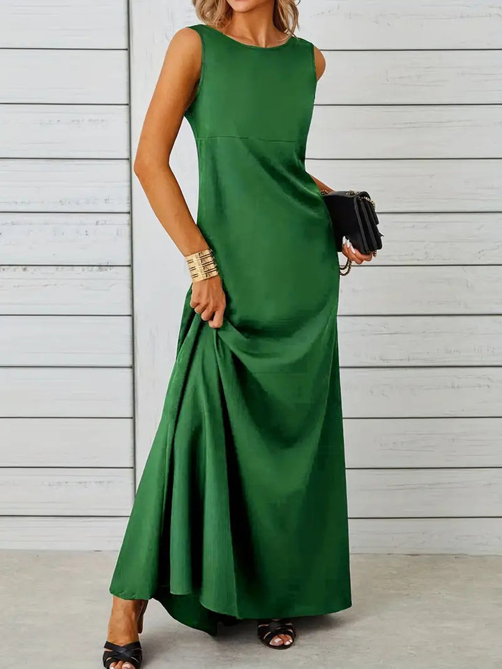 Damen elegantes Maxikleid mit schwingendem Saum und klassischem Schnitt Echo Archiv
