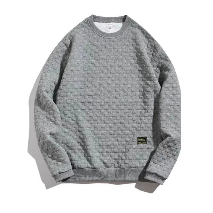 Herren Sweatshirt mit strukturiertem Design und modernem Rundhalsausschnitt Echoarchiv