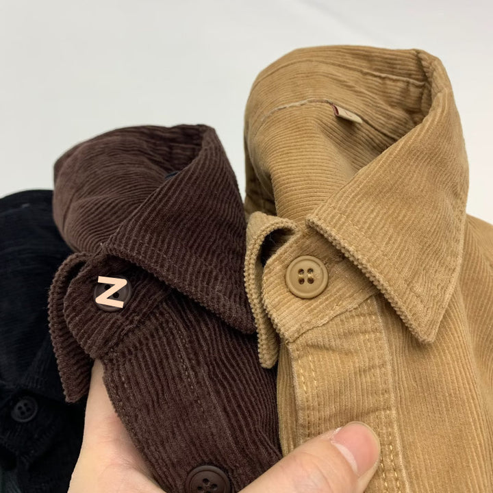 Herren Lässige Kord-Hemdjacke – Taviero