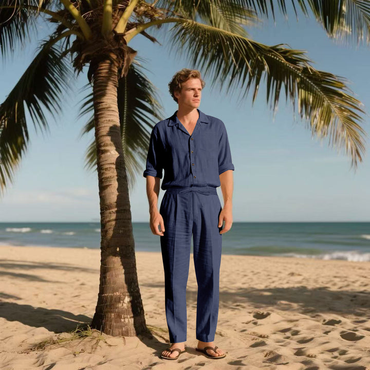 Herren elegante Hemd und Freizeithose Set Echoarchiv