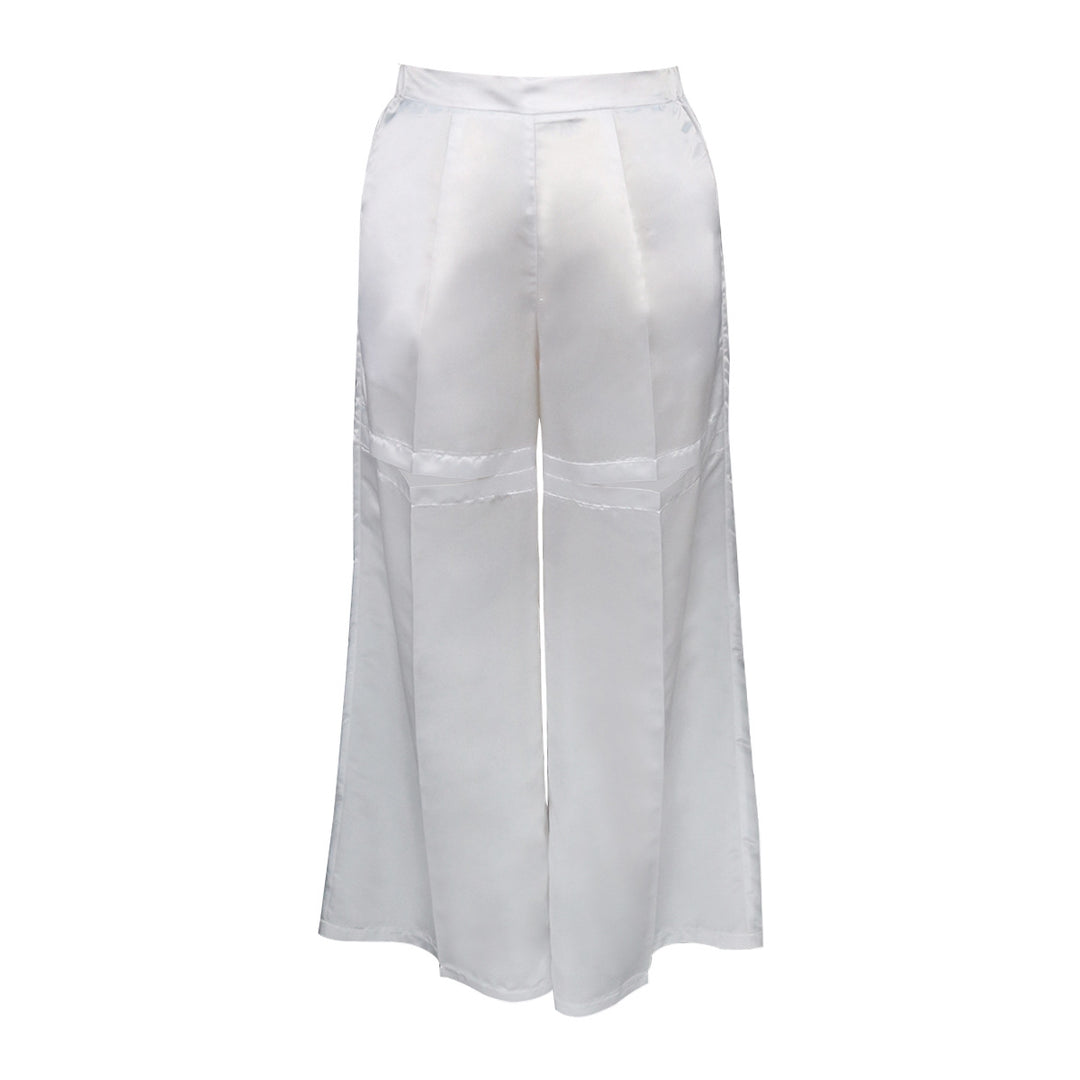 Damen Elegante weit geschnittene Satin-Hose Echo Archiv