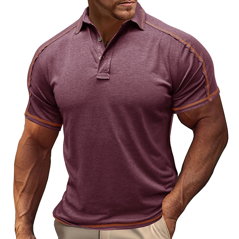 Herren Polo-Shirt mit modischen Kontrastnähten Echoarchiv
