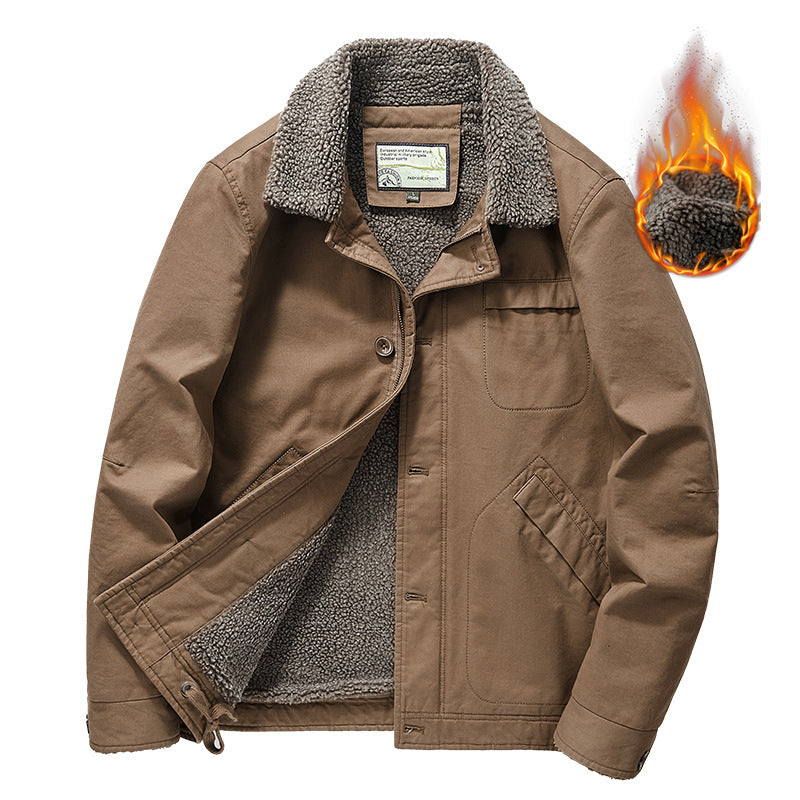 Herren Lässige Übergangsjacke mit Teddyfutter Echo Archiv