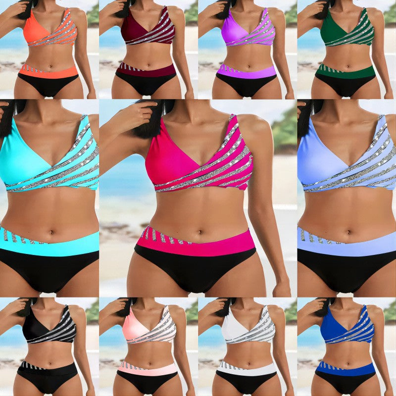 Damen Sportliches Bikini-Set mit trendigem Wickeloberteil Echo Archiv