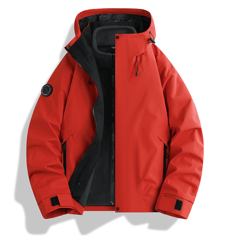 Herren wasserdichte Softshelljacke mit Kapuze und Fleece-Innenfutter Echoarchiv