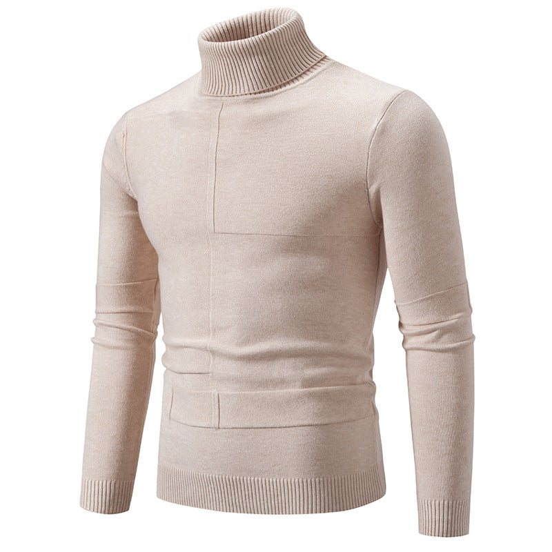 Herren Hochabschließender Strickpullover mit modischem Schnitt Echoarchiv