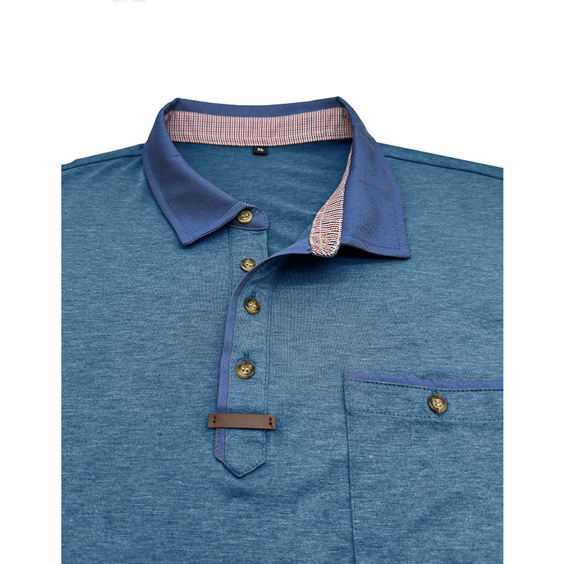 Herren Poloshirt mit modischem Kragen und praktischer Brusttasche Echoarchiv